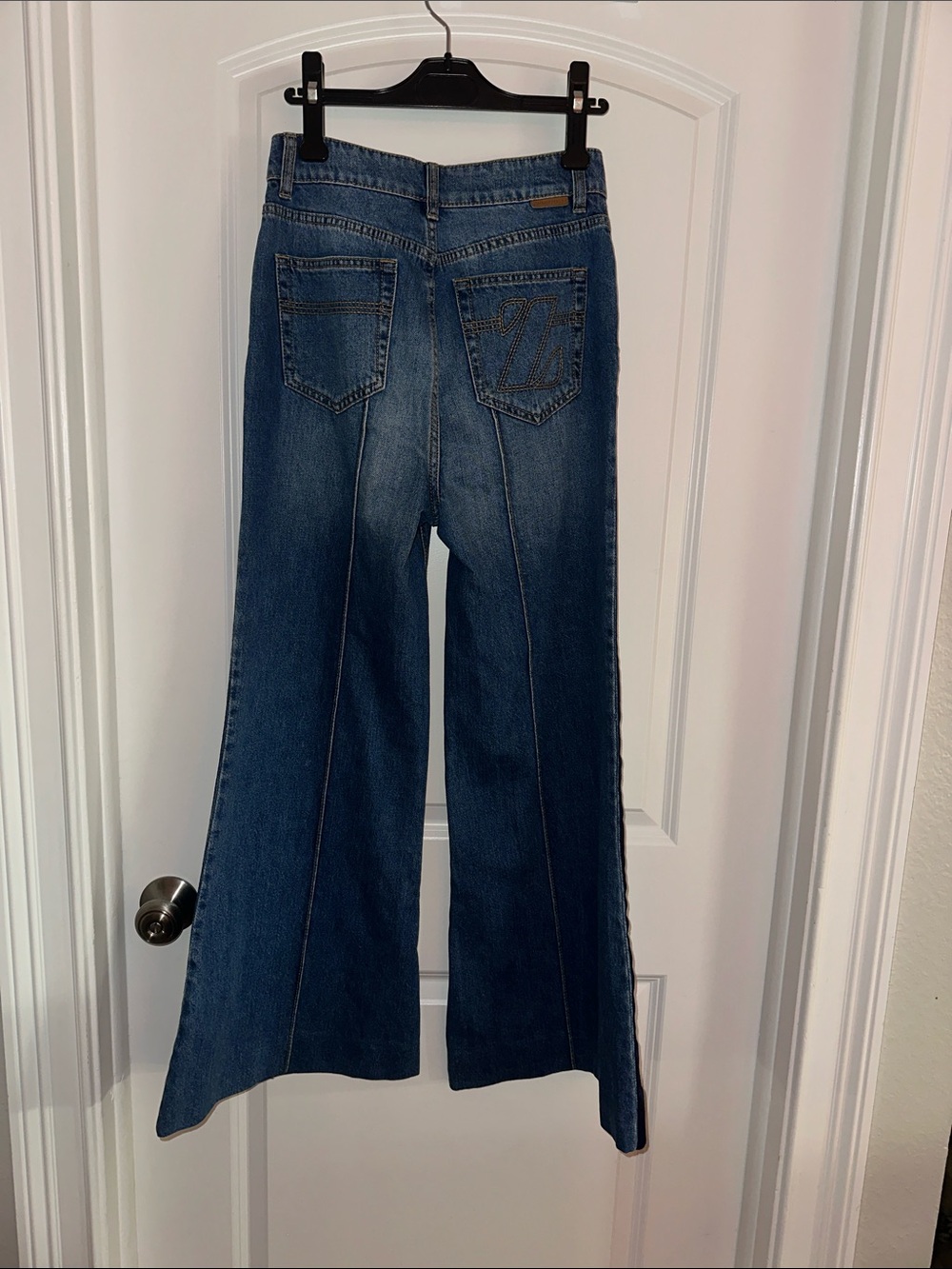 Zimmermann “Rhythmic” super flare 70s style jeans w contrast side piping 28 - Picture 5 of 12